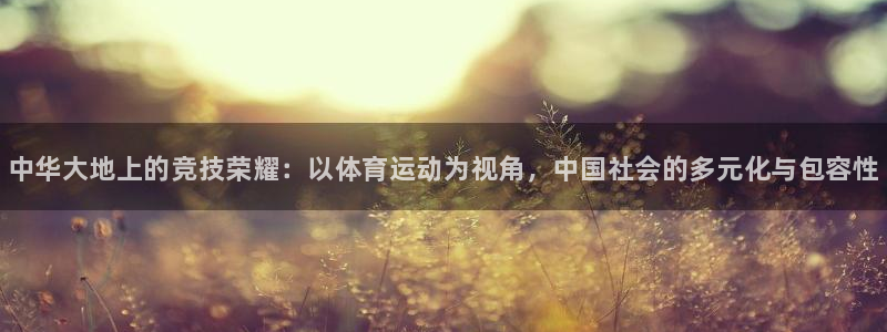 凯发官网下载注册：中华大地上的竞技荣耀：以体育运动为视角，中